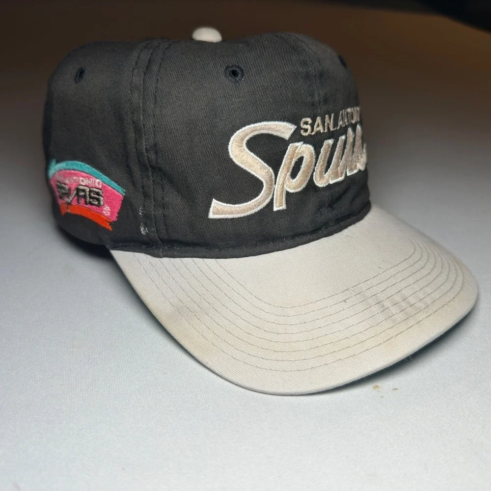 VTG San Antonio Spurs Hat Sports‎ Specialties Script Black Fiesta Green Bill 90s